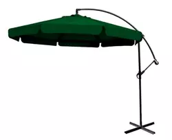 Велика зелена садова парасолька, складна 350 см, Зелена садова парасолька, Велика парасолька для пікніка