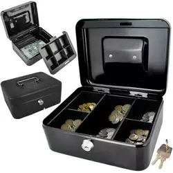 Велика металева касетна скринька для грошей Malatec 822 сейф каса - 20×16×9 см Велика металева касетна скринька для грошей Malatec 822 сейф каса - 20×16×9 см