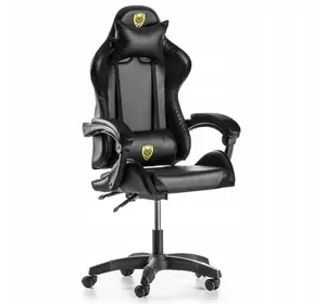 Геймерське крісло з подушками Gordon, офісне комп'ютерне крісло, Чорне