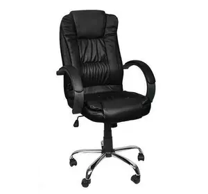 Комп'ютерне офісне крісло з еко шкіри Malatec 8983 чорне