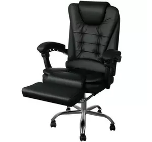 Комп'ютерне офісне крісло з еко шкіри Malatec 16224 чорне